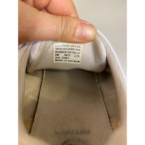 Tory Burch Howell Court Sneakers Womens 8 White Gold - Picture 5 of 7